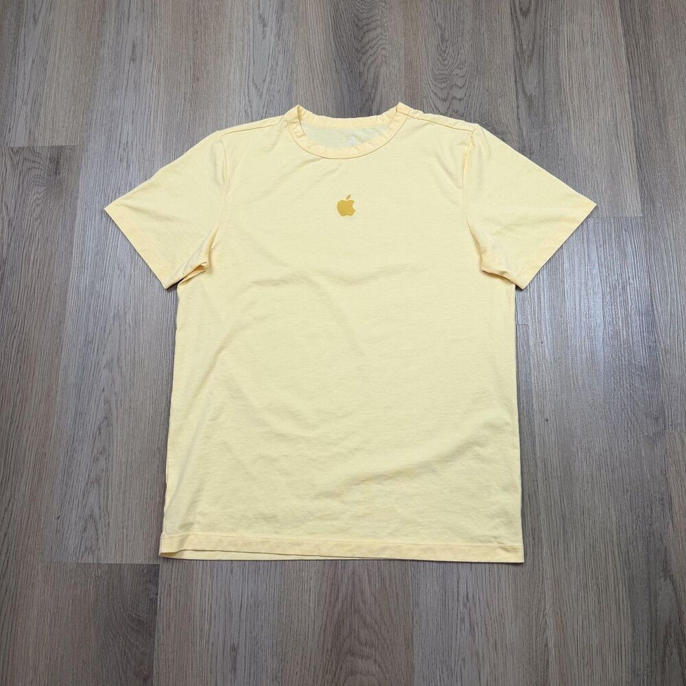 Apple Shirt Mens Medium Yellow Logo 1 Infinite Loop Store Employee Merch